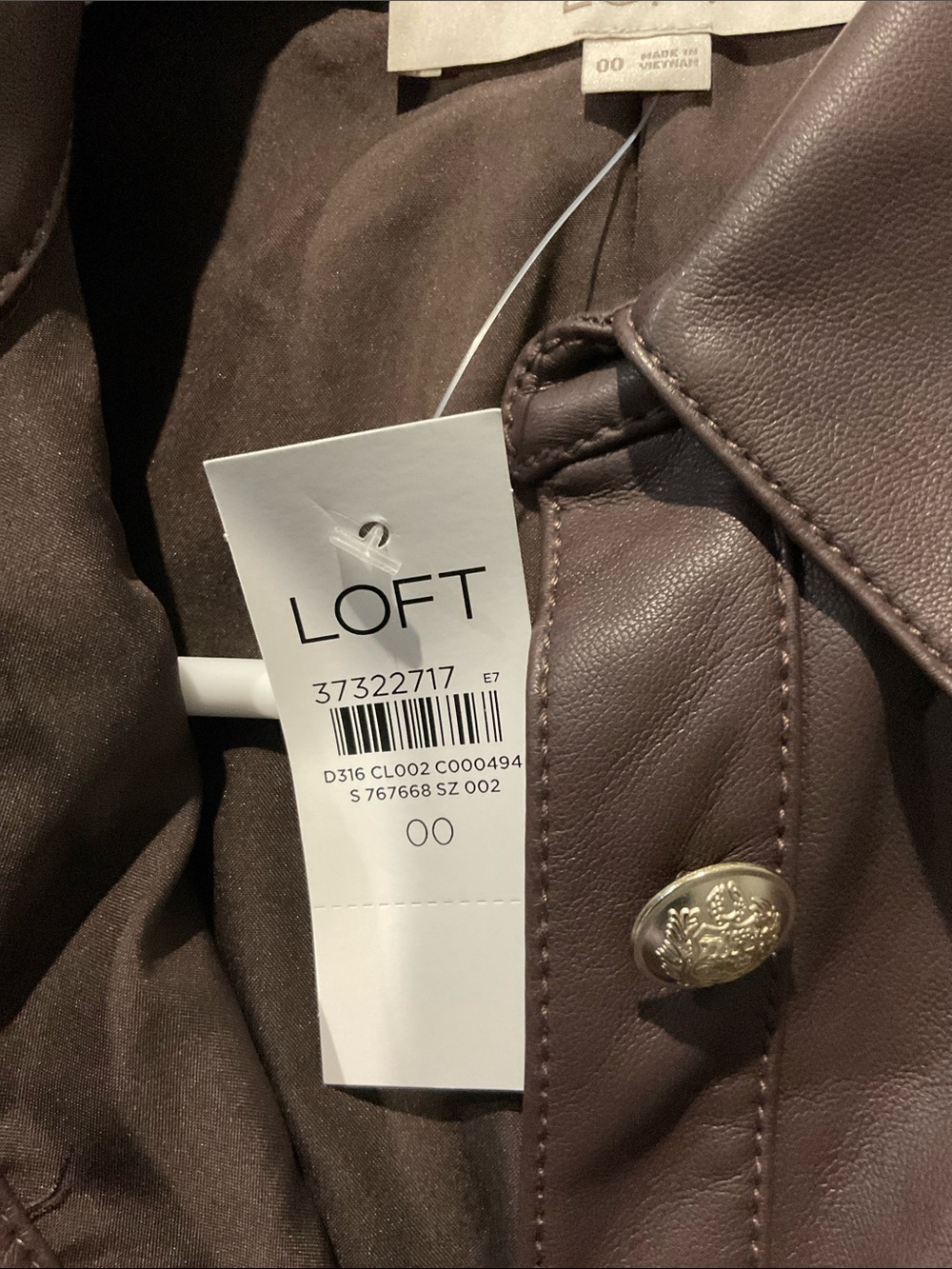 Loft Faux Leather Brown Dress - Picture 3 of 7
